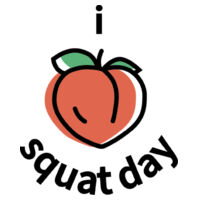 I peach squat day Mens Tee Design